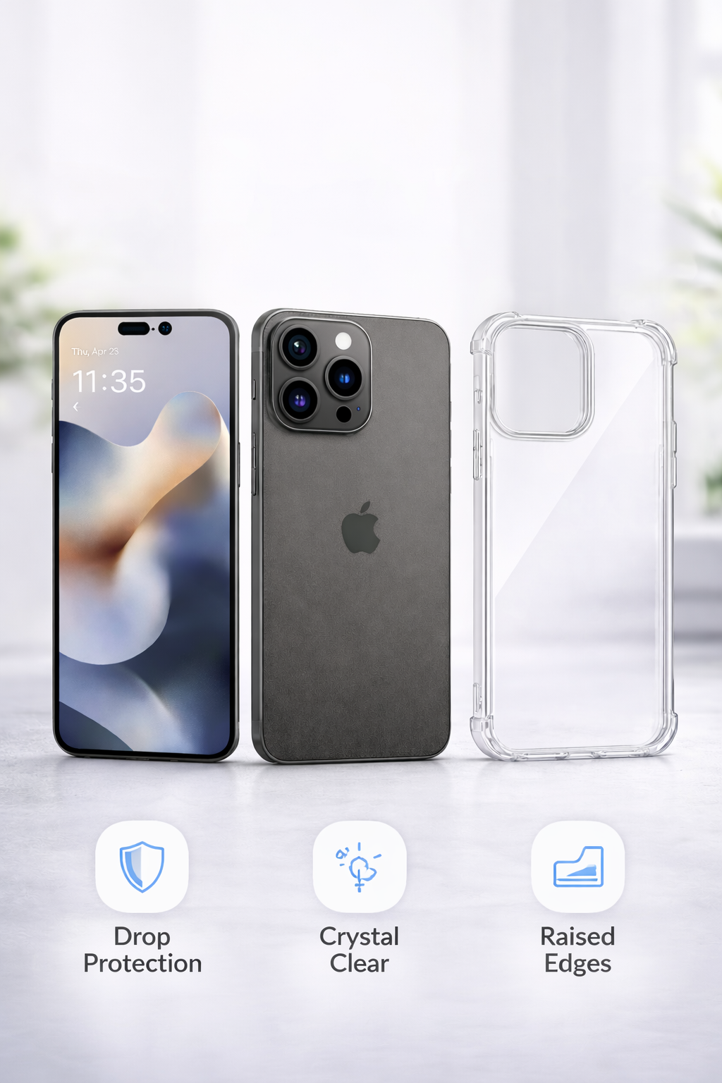 Capa Anti-Impacto Transparente Premium | Proteção Máxima para iPhone