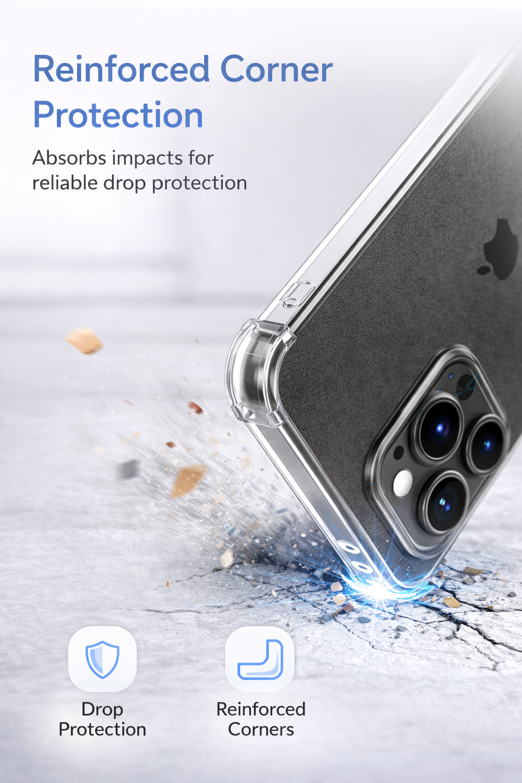 Capa Anti-Impacto Transparente Premium | Proteção Máxima para iPhone