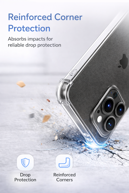 Capa Anti-Impacto Transparente Premium | Proteção Máxima para iPhone