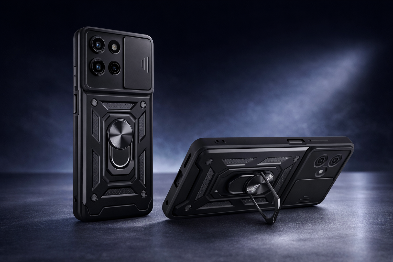 Capa Armadura Premium com Suporte e Proteção de Câmera para Motorola Moto G56 | Anti Impacto